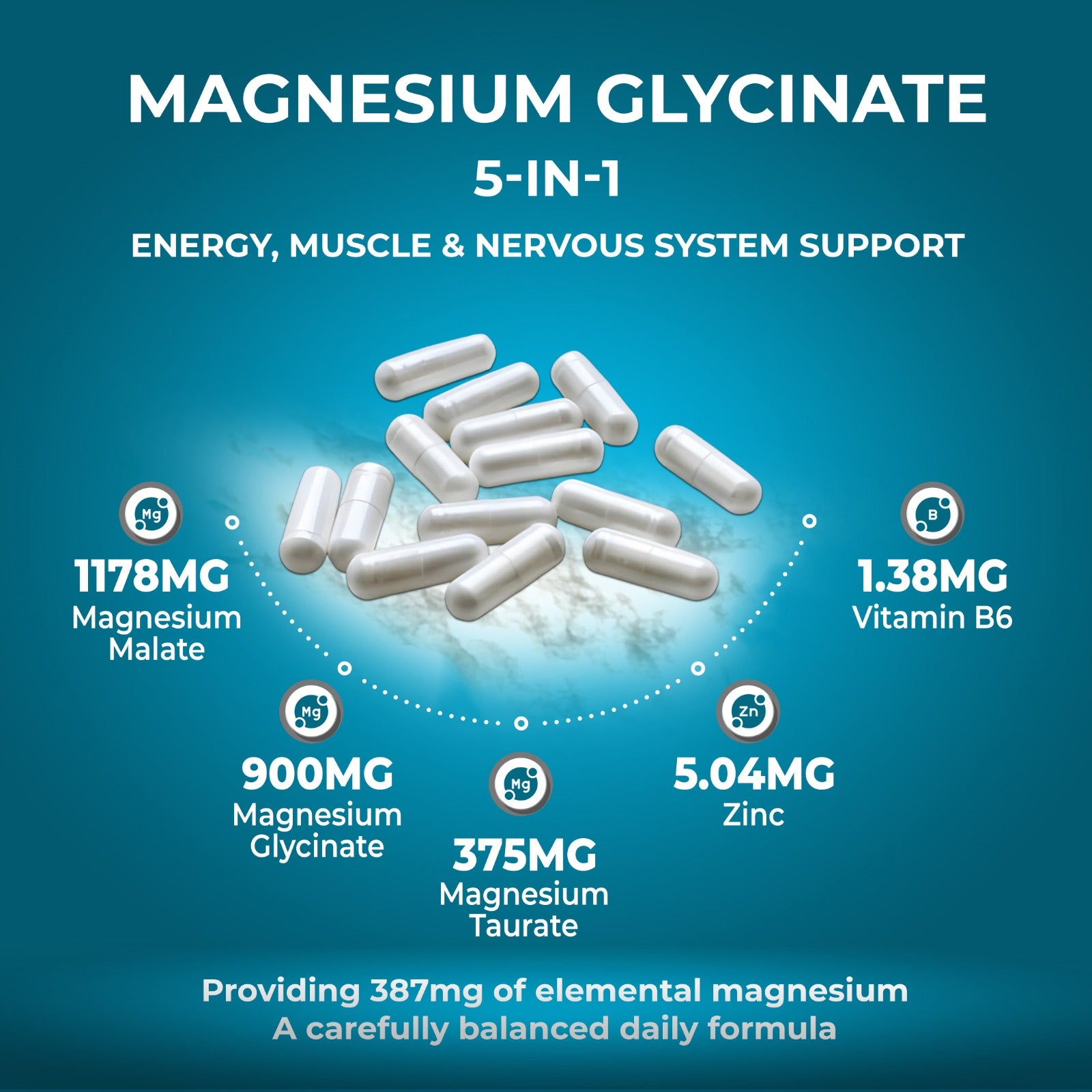 Magnesium glycinate Complex 5 in 1